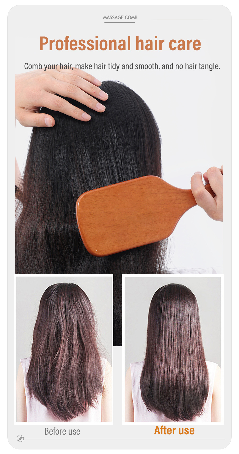 Air Cushion Wooden Hair Styling Comb-2